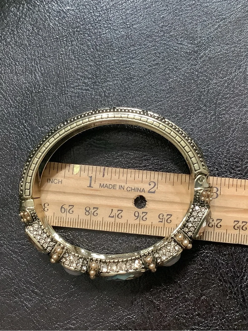 Heidi Daus  Blush Pink and Champagne Statement Piece Bracelet. NWOT
